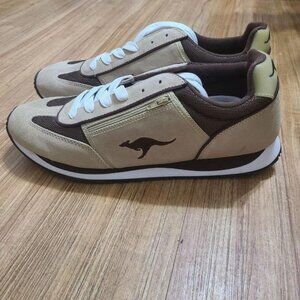KangaROOS Beige/Brown Suede Sneakers